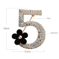 Luxury Flower Brooch Pin – Designer Inspired Floral Fashion Accessory 🖤