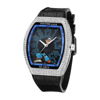 Luxury FM Style Moissanite Watches for Men Luxury Diamond Tonneau Watch ⌚️