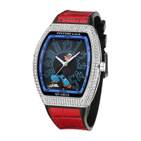 Luxury FM Style Moissanite Watches for Men Luxury Diamond Tonneau Watch ⌚️