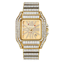 Luxury Full Diamond Hip Hop Calendar Quartz Watch ⌚️