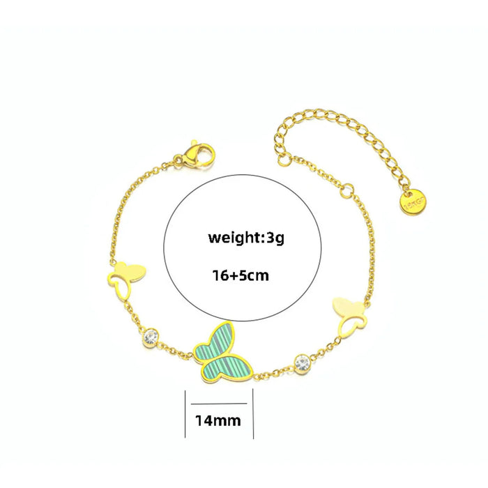 Luxury Gold Color Butterfly Bracelet - Stainless Steel Jewelry for Women ✨