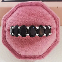 Luxury Green Black Pink Silver color Eternity Band Ring For Women 💍