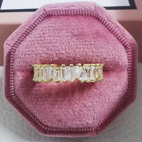 Luxury Green Black Pink Silver color Eternity Band Ring For Women 💍