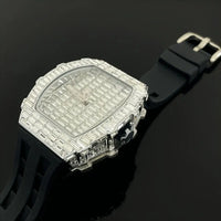 Luxury Ice Watch - Large Square Stainless Steel Case with Sparkling Rhinestone ⌚️