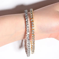 Luxury Iced Out Watches Bracelet Set Gold Silver Color Full Rhinestone 💎
