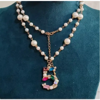 Luxury Jewelry Big Letter Five V Shape Circle Pearl Earrings For Women 🖤
