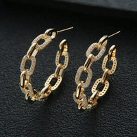 Luxury Link  Women Wedding Round Circle Hoop Earrings 💎