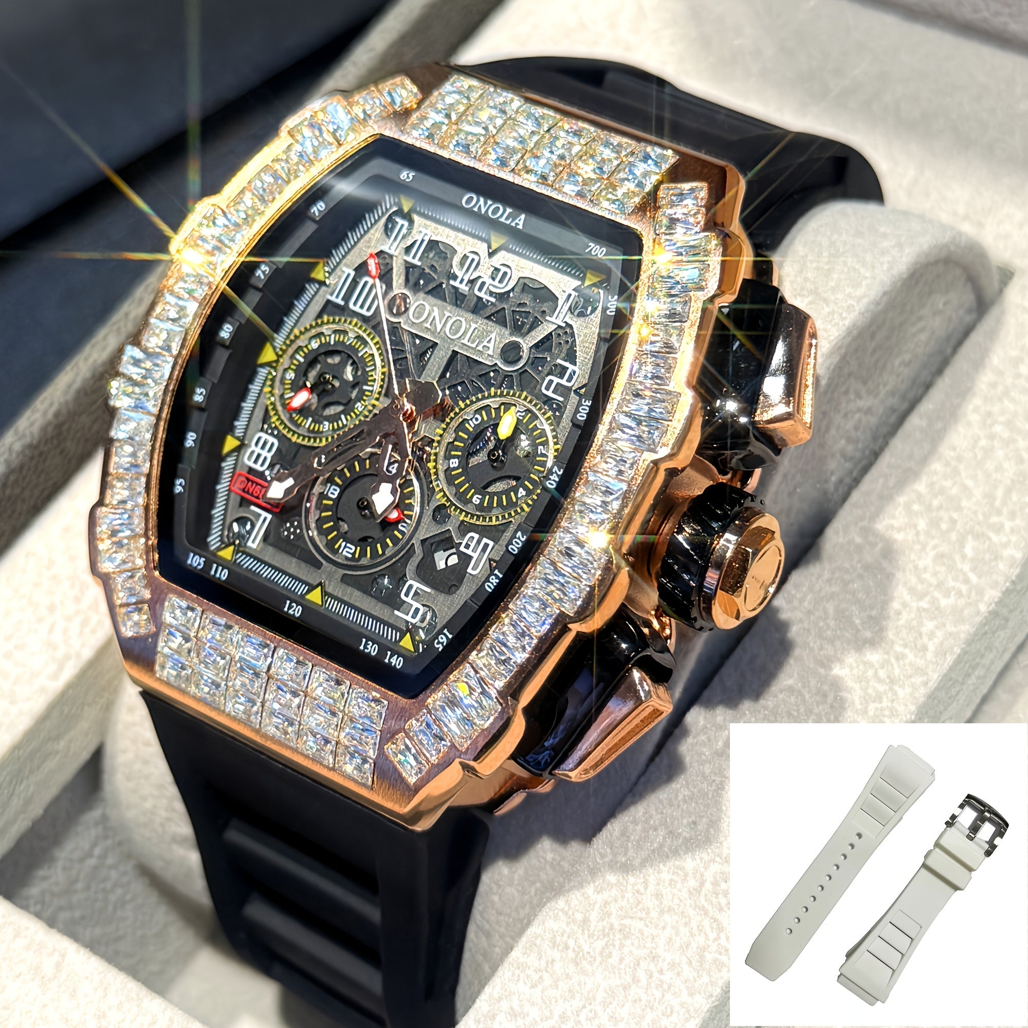 Luxury Men’s Automatic Mechanical Watch with Chronograph ⏱️ - accessories