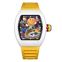 Luxury  Men's Sports Fashion Quartz Watch  Barrel-Shaped Silicone Men's Watch🙂