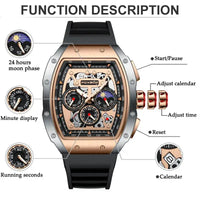 Luxury Mens Watches Business Waterproof Sports Quartz Chronograph Watch⌚️
