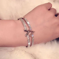Luxury Micro Inlaid Zircon Word Lady Bracelets for Women Temperament Exquisite ✨