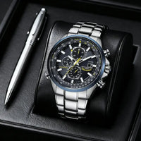 Luxury  Multi-Function Chrono Stainless Steel Watch ⌚️