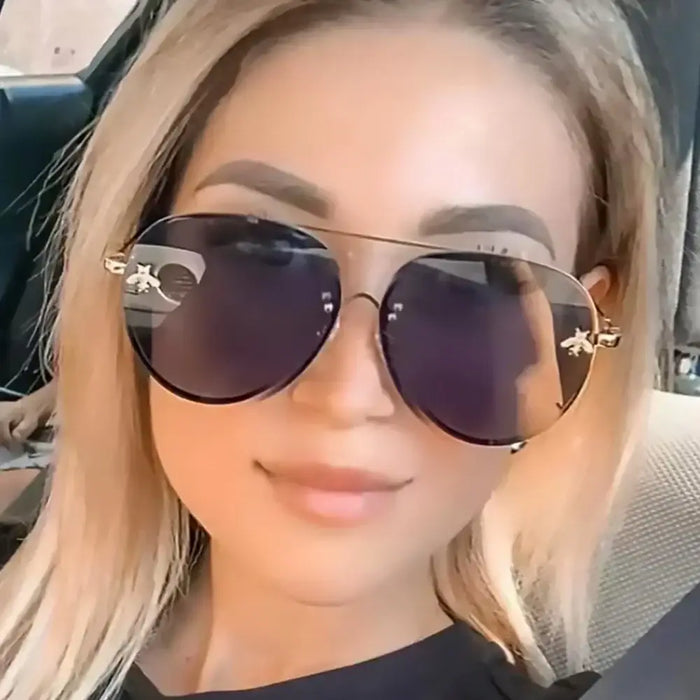 Luxury Pilot Sunglasses Gradient Mirror Fashion Sunglasses ✨