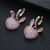 Luxury Rabbit Cubic Zirconia Statement Big Hoops Earrings 💎