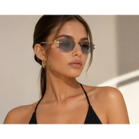 Luxury Rimless Diamond Anti Light  sunglasses 🕶️