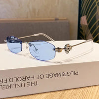 Luxury Rimless Diamond Anti Light  sunglasses 🕶️