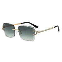 Luxury Rimless Diamond Cut Lens  Sunglasses 🕶️