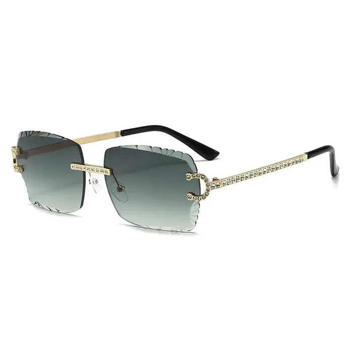 Luxury Rimless Diamond Cut Lens  Sunglasses 🕶️