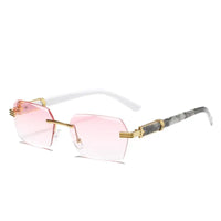 Luxury Rimless Sunglasses Square Sunglasses ✨