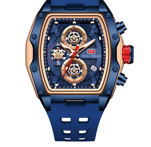 Luxury Rm Style  Chronograph Mens Watch With Curved Glass And Openwork Design✨