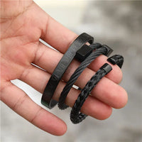 - Luxury Royal King Crown Bracelet Set For Men Stainless Steel Bangle 👑