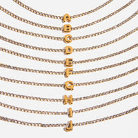 Luxury Shiny Rhinestone Chain Letter Bracelet for Women waterproof  ✨