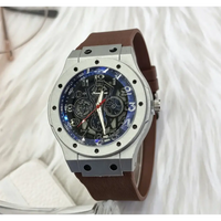 Luxury  Silicone Watch Men Business Quartz Watches ⌚️