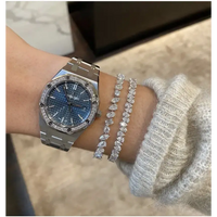 Luxury Square Water Drop Tennis Chain Bracelets Cubic Zirconia CZ Bohemian 💎