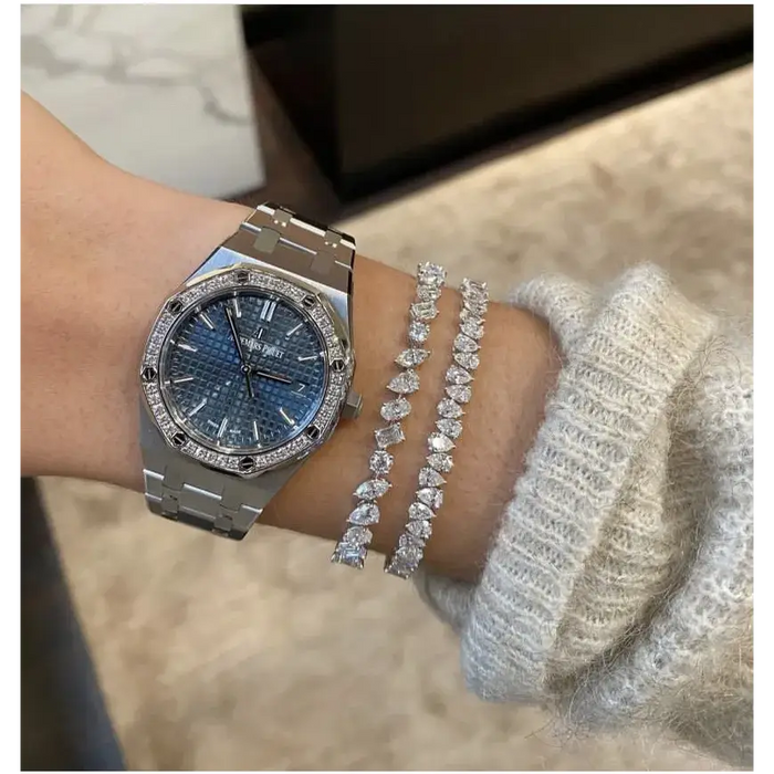 Luxury Square Water Drop Tennis Chain Bracelets Cubic Zirconia CZ Bohemian 💎