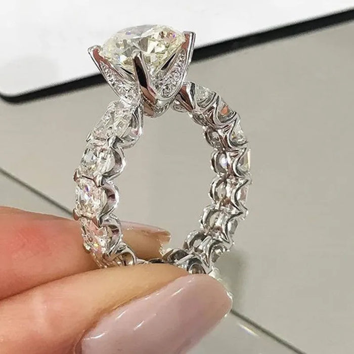 Luxury Vintage Retro 925 Sterling Silver Designer Engagement Ring 💍