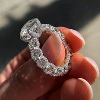 Luxury Vintage Retro 925 Sterling Silver Designer Engagement Ring 💍