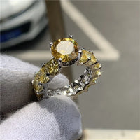 Luxury Vintage Retro 925 Sterling Silver Designer Engagement Ring 💍