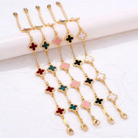 Luxury Vintage Rhinestone Four Leaf Clover Bracelet for Women✨