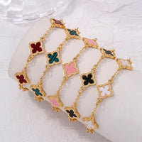 Luxury Vintage Rhinestone Four Leaf Clover Bracelet for Women✨