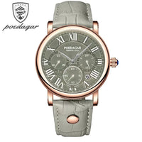 Luxury Watches For Men Chronograph Date Man Quartz Watch Waterproof Leather ⌚️