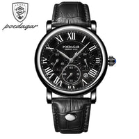 Luxury Watches For Men Chronograph Date Man Quartz Watch Waterproof Leather ⌚️