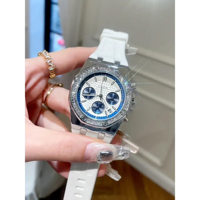 Luxury women's watch with decorative rhinestones 💎