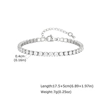 Luxury Zircon 2/3/4/5MM Tennis Chain Bracelet for Women, Stainless Steel Bracelet Zircon ✨