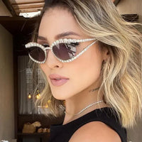 Luxuyr Diamond hollow concave shape sunglasses new ins style sunglasses 🕶️
