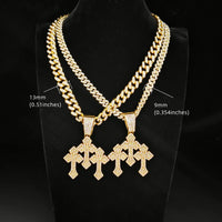 - M a y B a c h Cross Pendants Necklaces Shiny Cuban✨