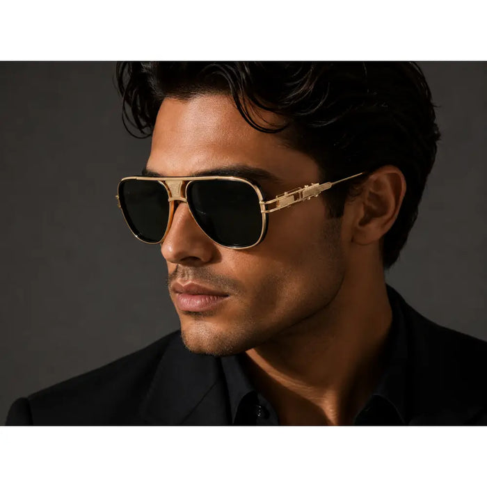 Men Metal Square Pilot Shades Sunglasses 🕶️