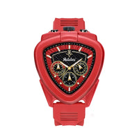 Men's Water-Resistant Quartz Watch with Triangular Dial & Rubber Bracelet ⌚️