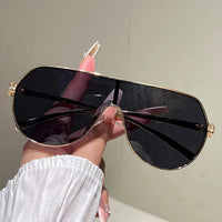 Metal Rim Monoblock Outdoor Shade Sunglasses 🕶️