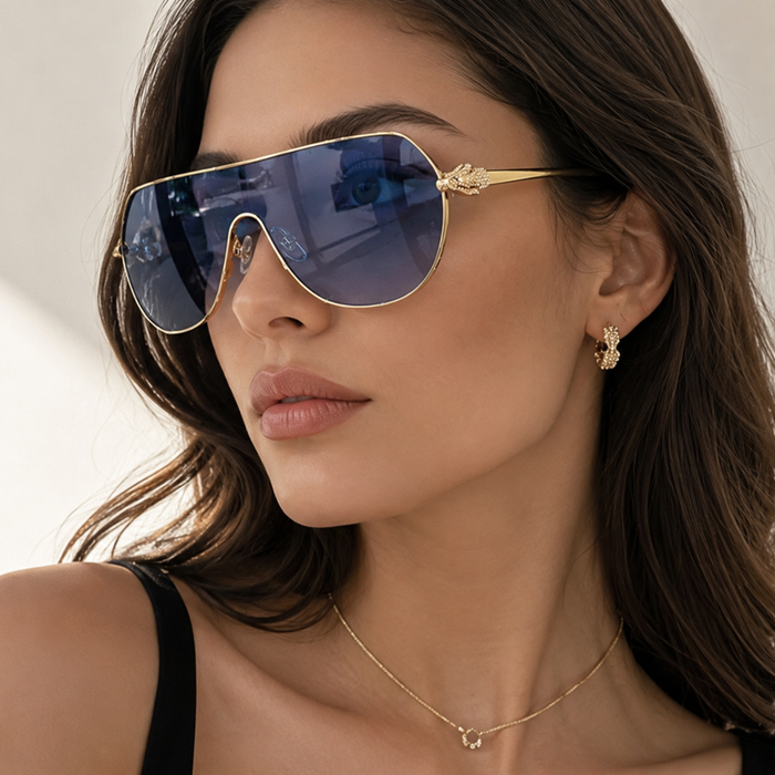 Metal Rim Monoblock Outdoor Shade Sunglasses 🕶️