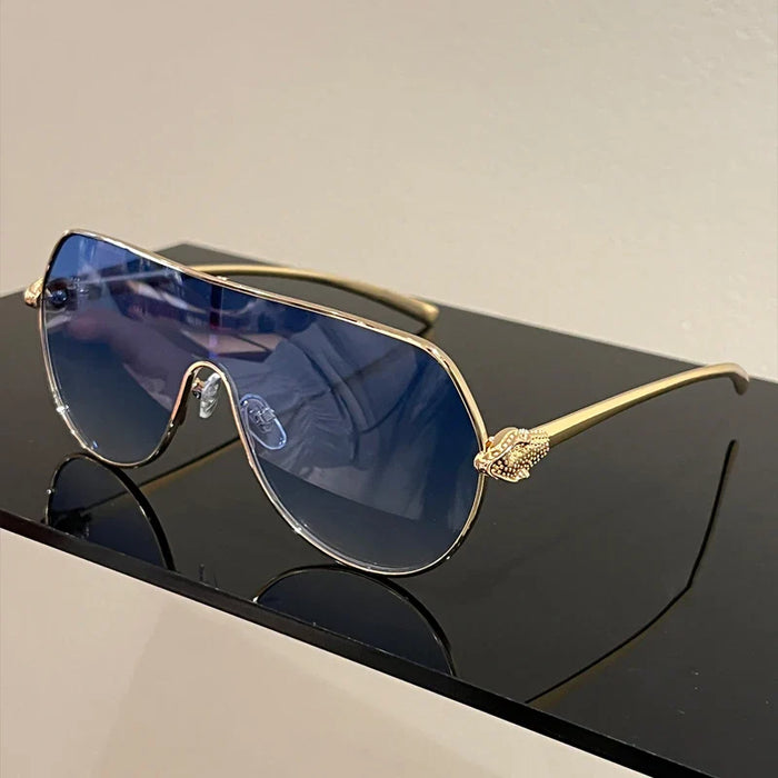 Metal Rim Monoblock Outdoor Shade Sunglasses 🕶️