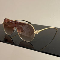 Metal Rim Monoblock Outdoor Shade Sunglasses 🕶️
