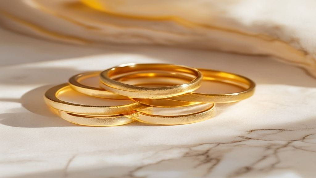 Gold stacking rings Summer 2026