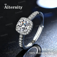 Moissanite Women's Ring Real 925 Sterling Silver D Color Heart-shaped Shining Ring 💍