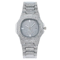 Nautilus Style Luxury Diamond Unisex Watches Hip Hop Calendar Quartz Wristwatches ⏱️