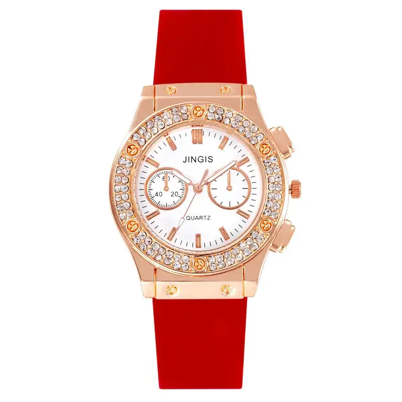 New Silicone Quartz Watch Diamond Watch Neutral Watch Alloy 💎